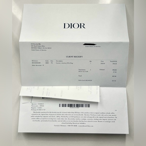 Christian Dior CD Icon Chain Link Ring Gold - Picture 7 of 7